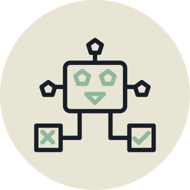 robot düz vektör simgesi