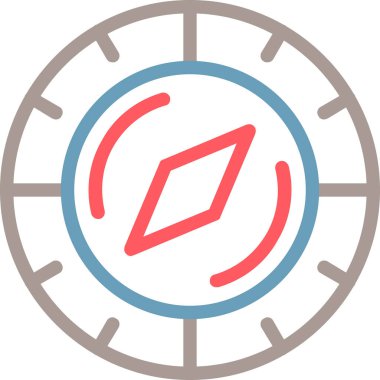 pusula simgesi, vektör illüstrasyonu