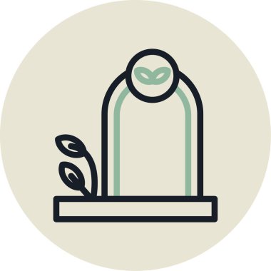 Bitki. Web simgesi basit illüstrasyon