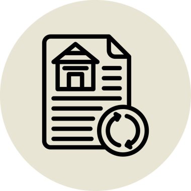 Gayrimenkul. Web simgesi basit illüstrasyon