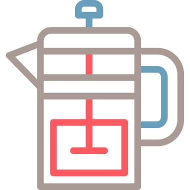 Kahve. Web simgesi basit illüstrasyon