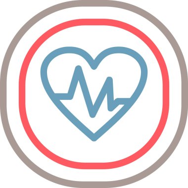 Kalp. Web simgesi basit illüstrasyon