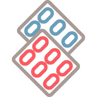 İlaç. Web simgesi basit illüstrasyon