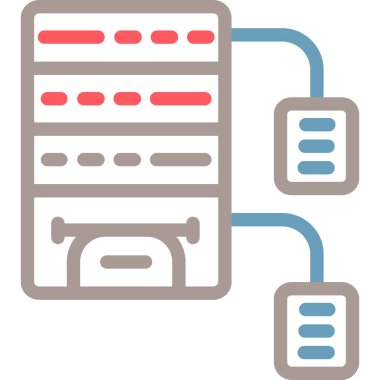 veritabanı. Web simgesi basit illüstrasyon