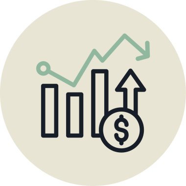 Bir grafiğin vektör illüstrasyonu