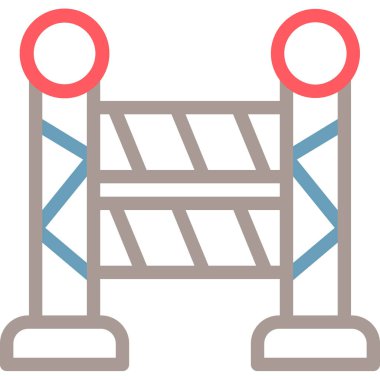 Bariyer. Web simgesi basit illüstrasyon