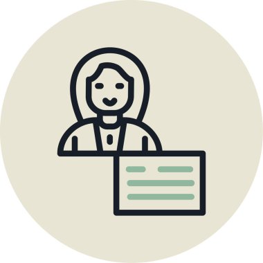 Bir kadının vektör illüstrasyonu