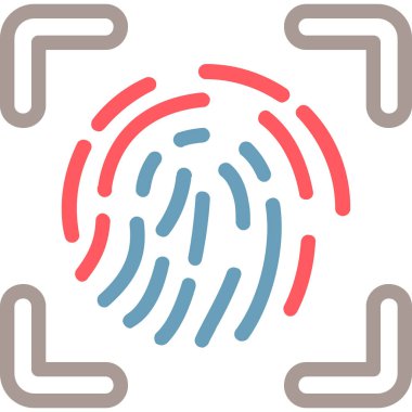 parmak izi ikonu vektör illüstrasyonu