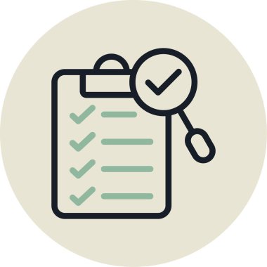 kontrol listesi ikon vektör illüstrasyonu