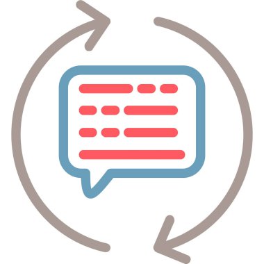 Sohbet simgesi vektör illüstrasyonu