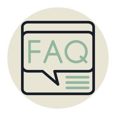 SSS vektör satırı simgesi