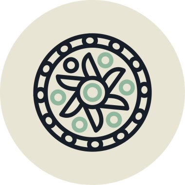 Çiçek süslemesinin vektör çizimi