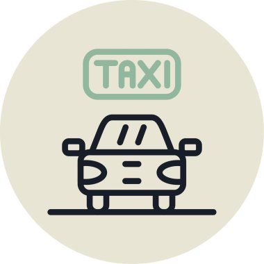 Taksiyle. Web simgesi basit illüstrasyon