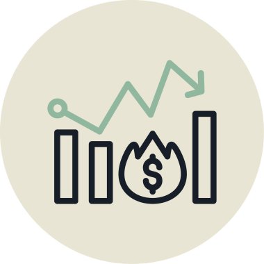 İş ve finans simgesinin vektör illüstrasyonu