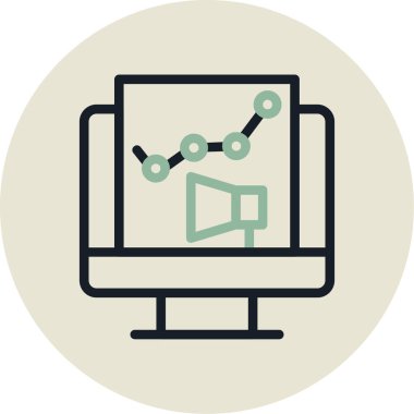 Web ve basit renkli çizgi vektör simgesi