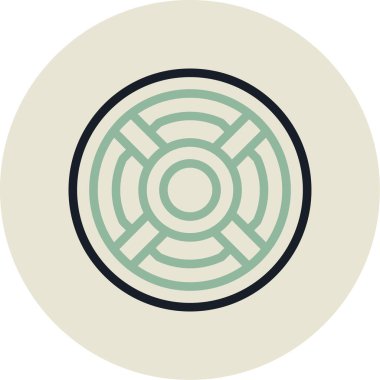 Yuvarlak bir simgenin vektör illüstrasyonu