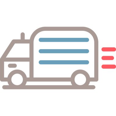 dağıtım vektörü düz çizgi simgesi