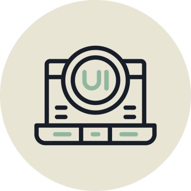 Tarayıcı. Web simgesi basit illüstrasyon