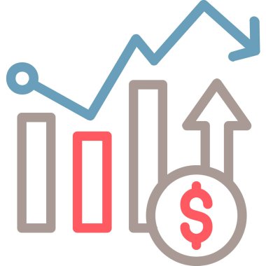grafik büyüme ikonu vektör illüstrasyonu