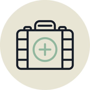 bavul vektör simgesi modern illüstrasyon