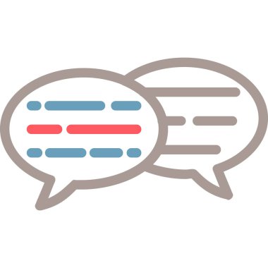 Sohbet simgesi vektör illüstrasyonu