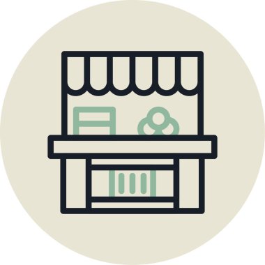 dükkan vektör simgesi modern basit vektör illüstrasyonu