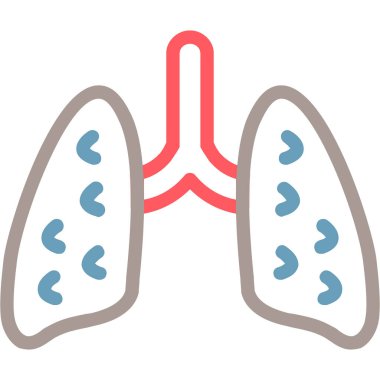 Ciğerler. Web simgesi basit illüstrasyon