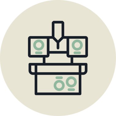 Para için. Web simgesi basit illüstrasyon