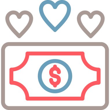 İkramiye Ödeme Çizgisi Çok Renkli, Vektör İllüstrasyonu