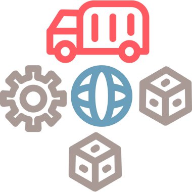 lojistik dağıtım vektörü illüstrasyonu.