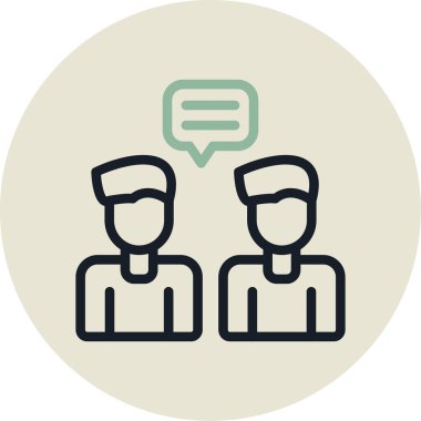 İki kişilik vektör simgesi.