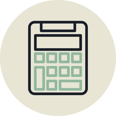 hesap makinesi vektör simgesi modern illüstrasyon