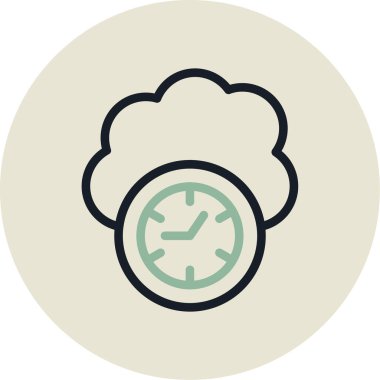 Modern saat simgesinin vektör illüstrasyonu