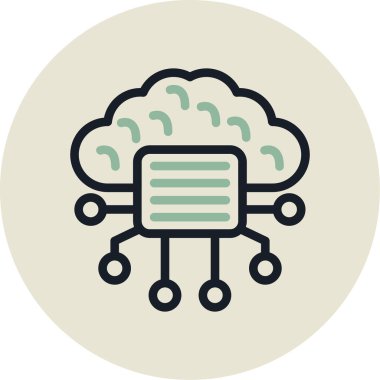 Bulut. Web simgesi basit illüstrasyon