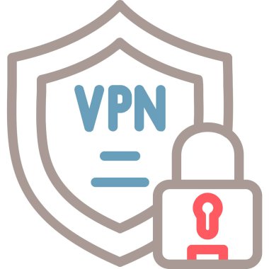 Güvenli internet simgesi. Web için basit internet erişim vektör simgeleri çizimi