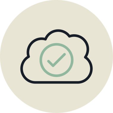 Bulut. Web simgesi basit tasarım