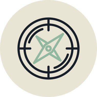 Modern simge vektör resimlemesini pusula