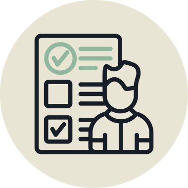 kontrol listesi simgesi vektör illüstrasyonu