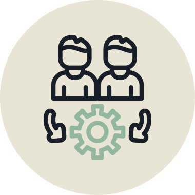 Ekip çalışması simge vektör çizim