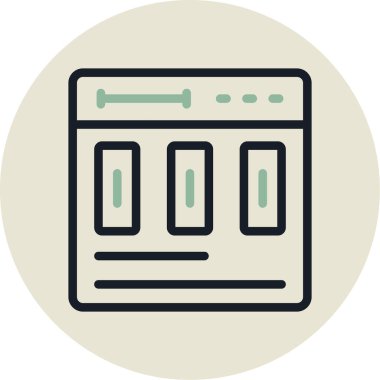 Web tarayıcı simgesi vektör illüstrasyonu