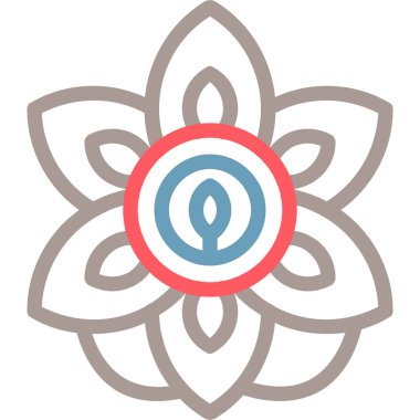 Bir çiçek simgesinin vektör illüstrasyonu