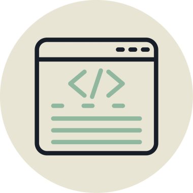 Web geliştirme simgesi vektör illüstrasyonu