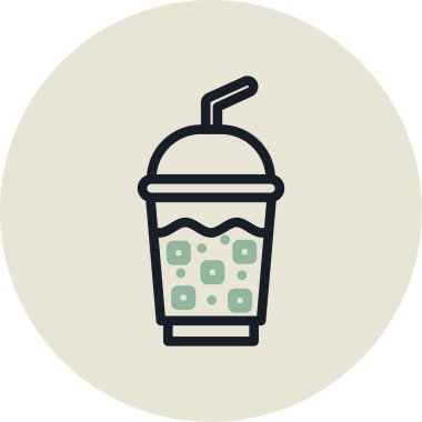 Dondurma vektör satırı simgesi