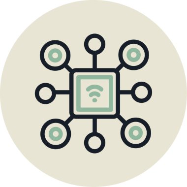 şebeke. Web simgesi basit illüstrasyon