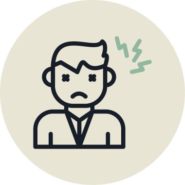 üzgün adam simgesi vektör illüstrasyonu