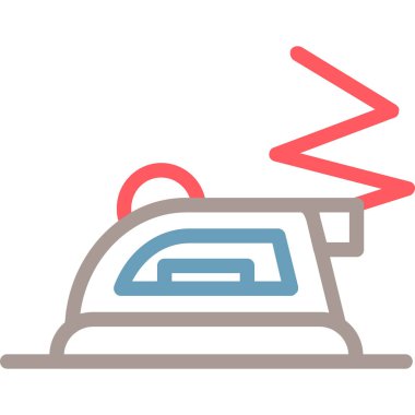 Kırmızı ve mavi renkli bir karikatür simgesinin vektör çizimi