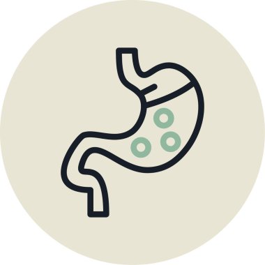 mide ikonu vektör illüstrasyonu