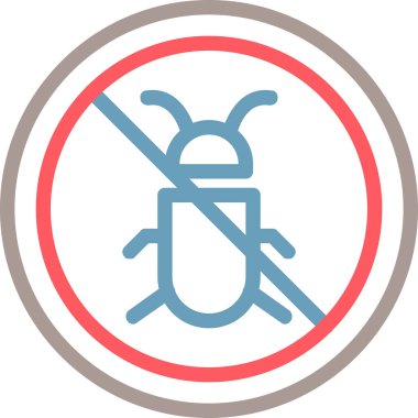 Böcek simgesinin vektör illüstrasyonu