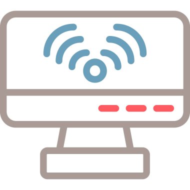 Internet bağlantısı vektör satırı simgesi