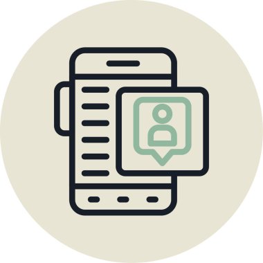 Cep telefonu simgesi, vektör illüstrasyonu